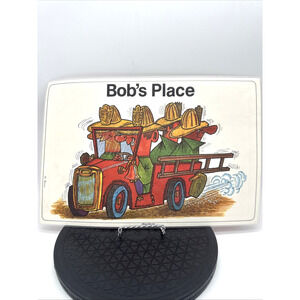 Moppet Mats 1975 Bobs Placemat Made In The USA Turtle Colorful 70s